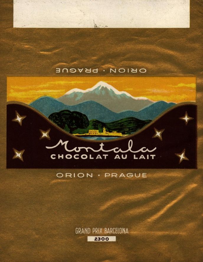 Obal čokolády navržený Zdenkem Rykrem