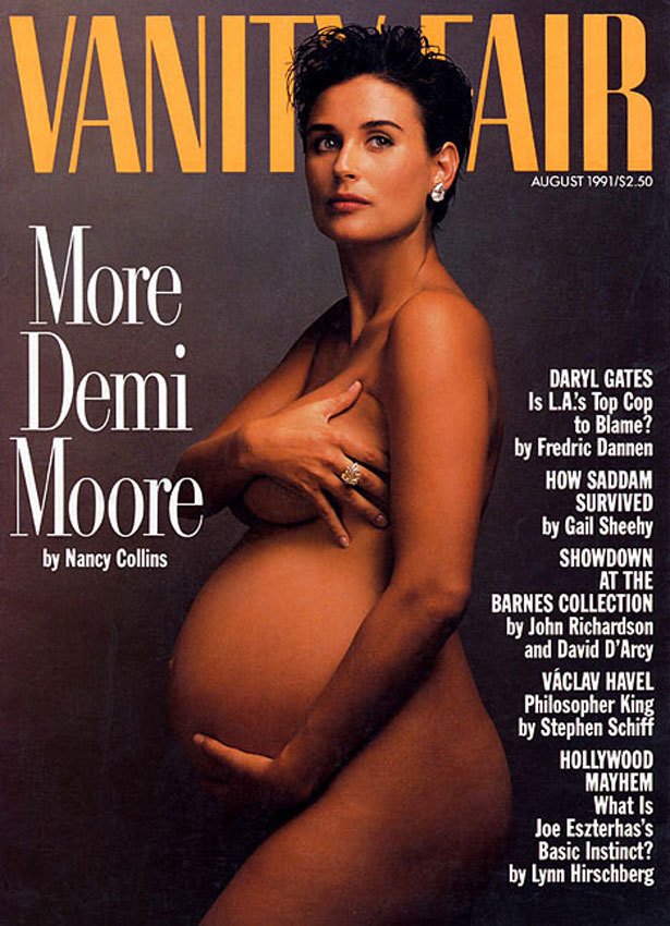 Těhotná Demi Moore na obálce Vanity Fair
