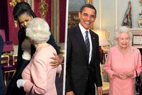 Michelle Obamová vzpomínala na setkání s Alžbětou II.: Faux pas a nepřípustné objímání