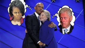 Internetoví vtipálci rozstříleli údajné přátelství Baracka Obamy a Hillary Clintonové