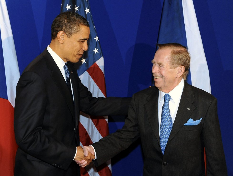 Setkání Baracka Obymy s Václavem Havlem
