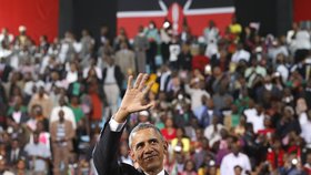 Obamu čekalo v Keni vřelé přivitání.