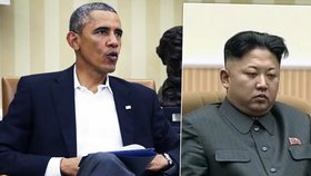 Barack Obama a Kim Čong-un