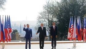 Při minulé návštěvě ruského prezidenta se v Praze sešly hlavy Ruska a USA