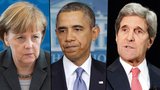 Obama a Merkel chtějí vyslat na Ukrajinu pozorovatele: Kerry přirovnal situaci k ČSSR 1968