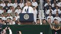 Obama promluvil na americké základně Iwakuni
