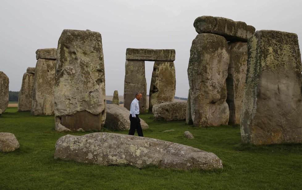 Anglické Stonehenge navštívil i tehdejší americký prezident Barack Obama.