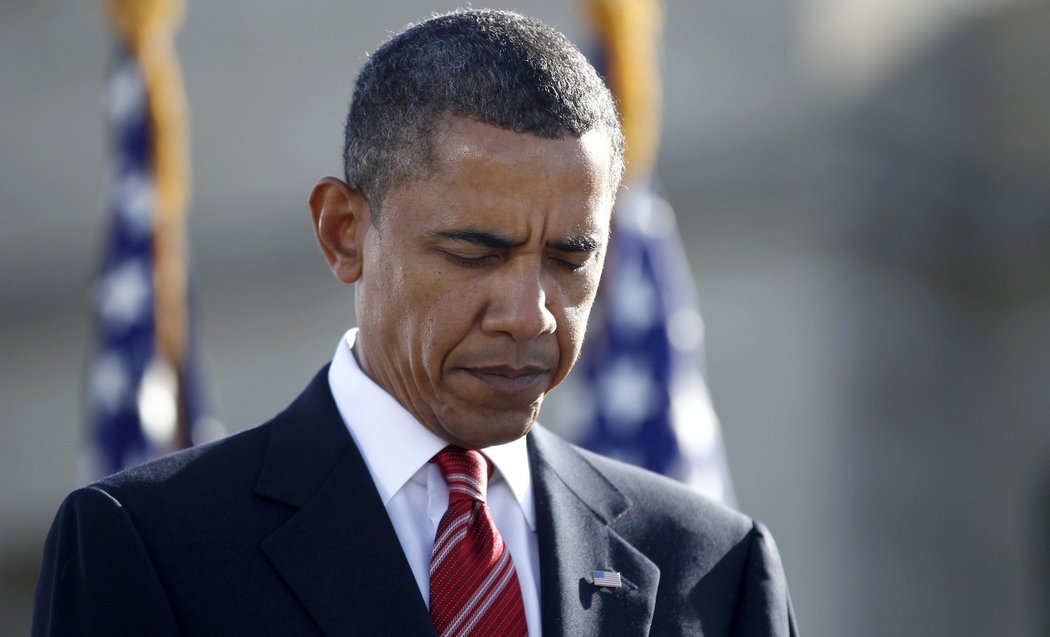 Prezident Barack Obama si tragédii připomněl u budovy Pentagonu