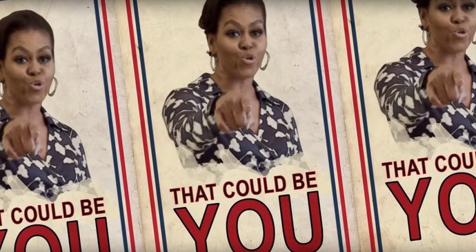 První dáma USA vyzývá ve videoklipu rapem mladé Američany, aby studovali na vysokých školách.