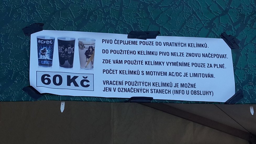 Ceny za občerstvení na pražském koncertě AC/DC