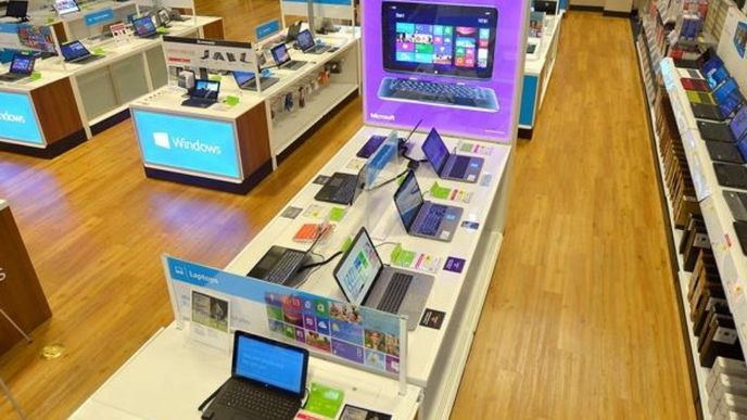 Obchod v obchodě – Microsoft Store uvnitř pobočky americké sítě Best Buy