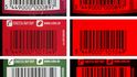 Čárové kódy na lahvích Coca-Coly