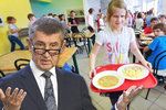 Školní obědy zdarma asi nedostanou všichni, řekl Andrej Babiš (ilustrační foto)