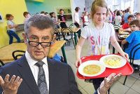 Babiš „seškrtal“ školní obědy zdarma. U Čapího hnízda řeší těhotenství dcery