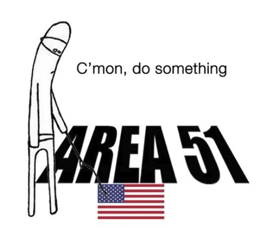 Internetové memy o útoku na Oblast 51.