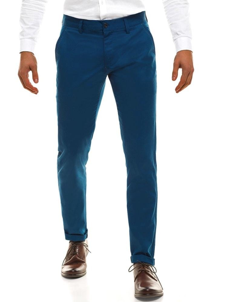Chinos kalhoty v indigo barvě s decentním prošitím, 815 Kč