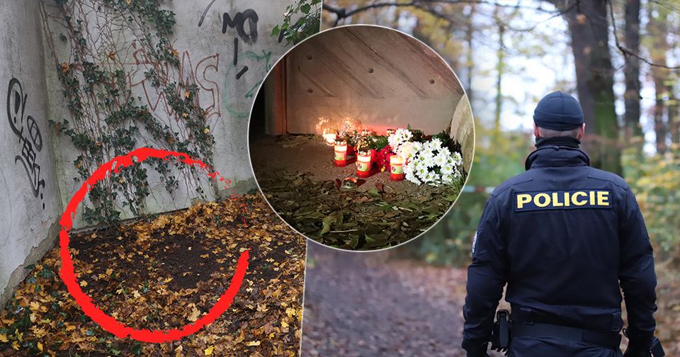 Tady policisté našli bezvládné tělo pohřešované Niny. Od úterního dne se na místě tragédie začaly objevovat svíčky a květiny.