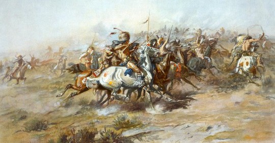 Obraz bitvy u Little Bighornu