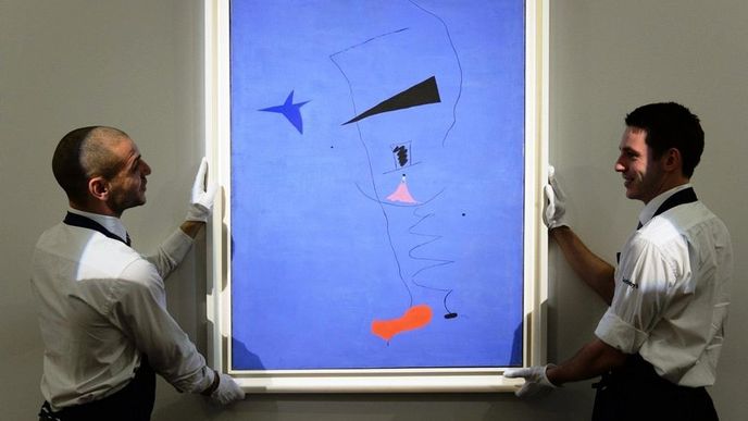 Obraz Modrá hvězda od Joana Miróa