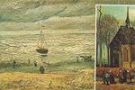 Obrazy Pohled na moře u Scheveningenu a Farníci opouštějí kostel v Nuenenu jsou majetkem Nizozemí.
