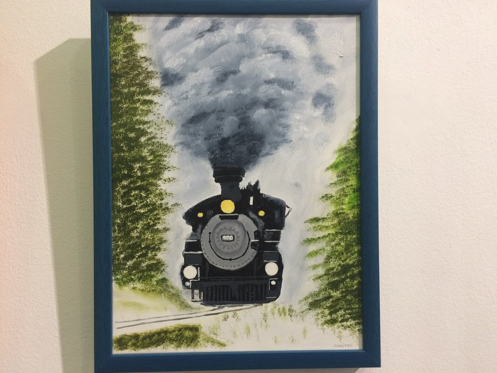 Z výstavy Malující železničáři která se v Galerii koná do 15. března.