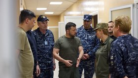 Ukrajinský prezident Volodymyr Zelenskyj navštívil nemocnici v Očakově