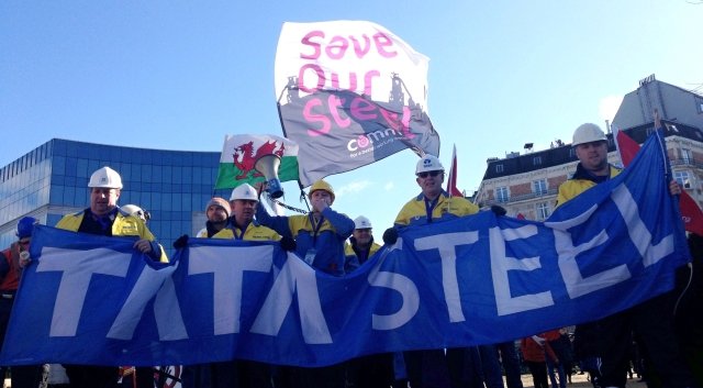 V únoru čeští hutníci protestovali v Bruselu kvůli Číně. Bojí se o práci.