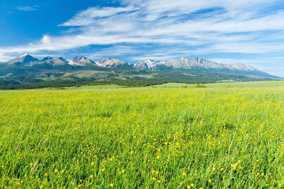 Vysoké Tatry jsou nejvyšším pohořím Slovenska i Polska.