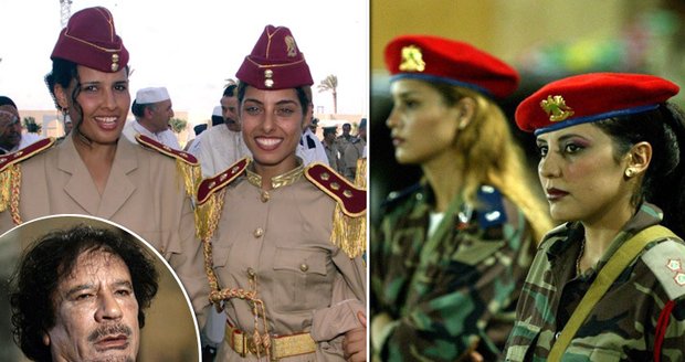 Život Kaddáfího střežily krásné panny. Osobně je vybíral a nařizoval, jak se mají oblékat