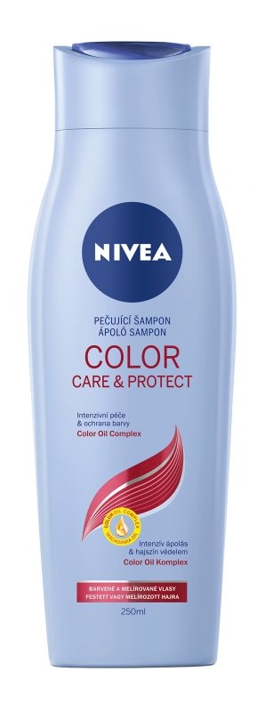 Šampon Color Care & Protect Nivea, 78 Kč (250 ml). Koupíte v drogeriích.