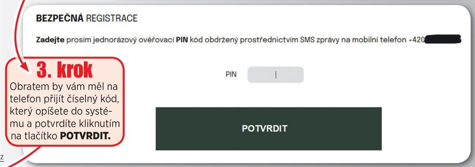 Registrace k očkování: Krok 3