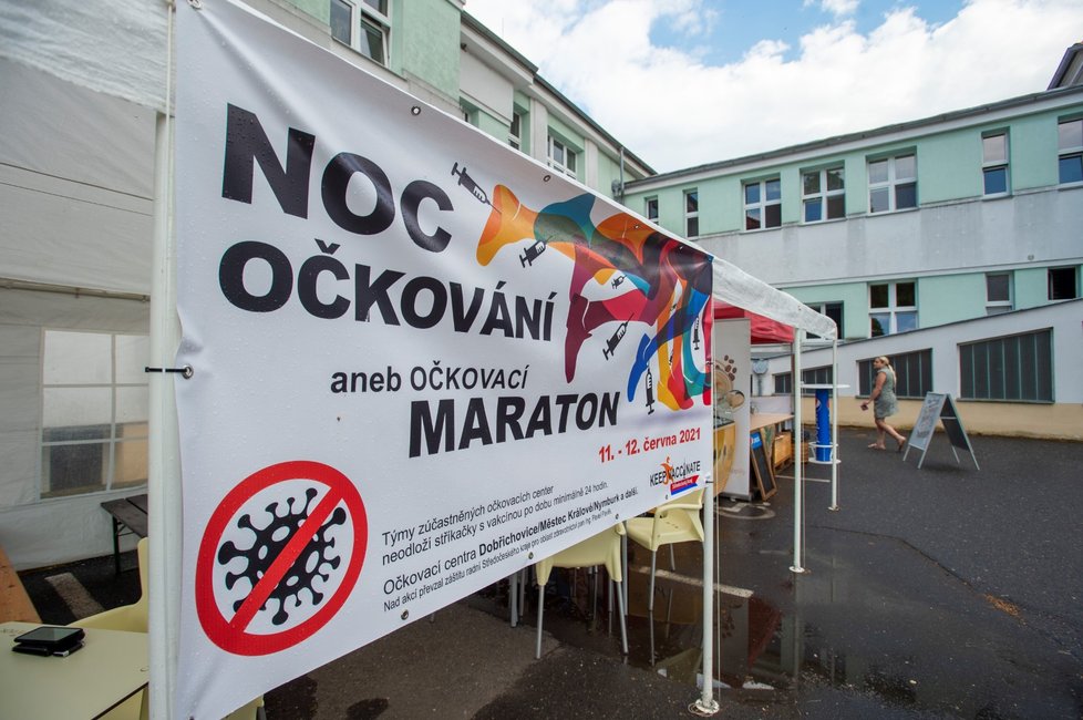 V Městci Králové na Nymbursku 11. června 2021 odstartovala speciální akce Noc očkování aneb Očkovací maraton