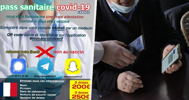 Falešné covid pasy jako žádané zboží: Popíračům a antivaxerům je podstrkuje i Instagram