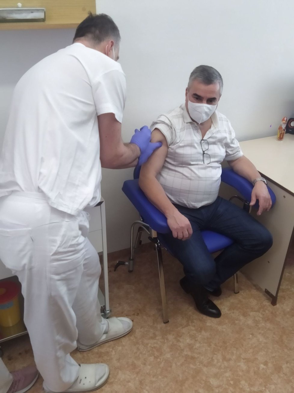 Ve Fakultní nemocnici Brno zahájili očkování proti covidu: Ředitel nemocnice Jaroslav Štěrba (27.12.2020)