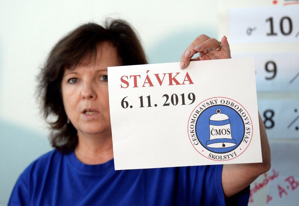 Místopředsedkyně školských odborů Markéta Seidlová a podrobnosti ke stávce učitelů (4. 11. 2019)