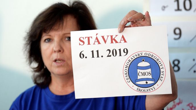 Místopředsedkyně školských odborů Markéta Seidlová a podrobnosti ke stávce učitelů (4. 11. 2019)