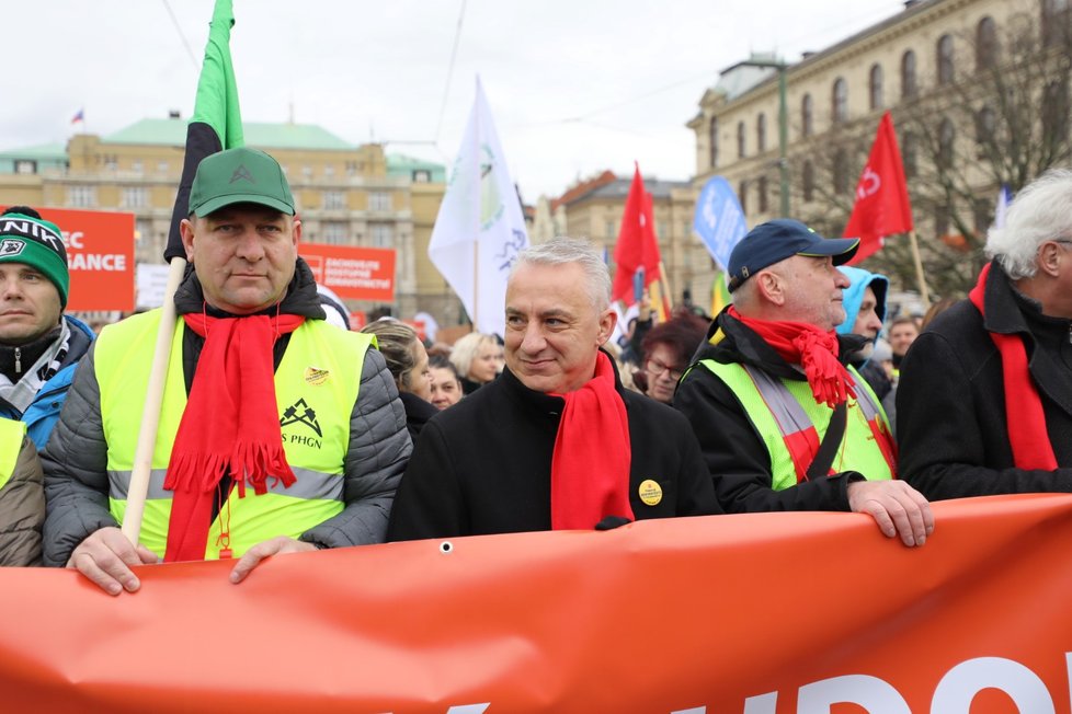 Stávka v ČR: Šéf odborů Josef Středula (27. 11. 2023)