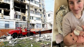 Rusové poničili obytný dům v Oděse