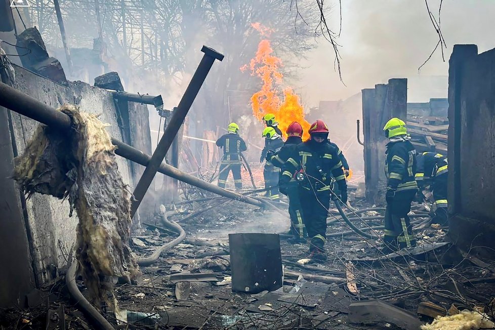 Útok Rusů na ukrajinskou Oděsu (15. 3. 2024)