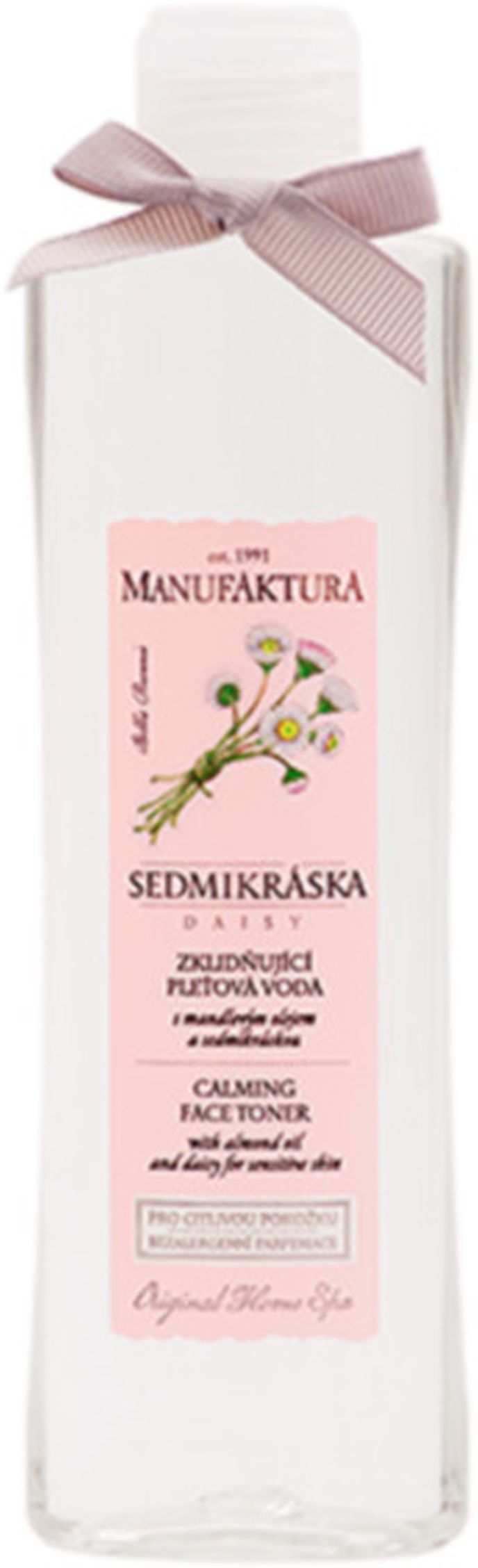 Zklidňující pleťová voda Sedmikráska, Manufaktura, manufaktura.cz, 159 Kč/215 ml