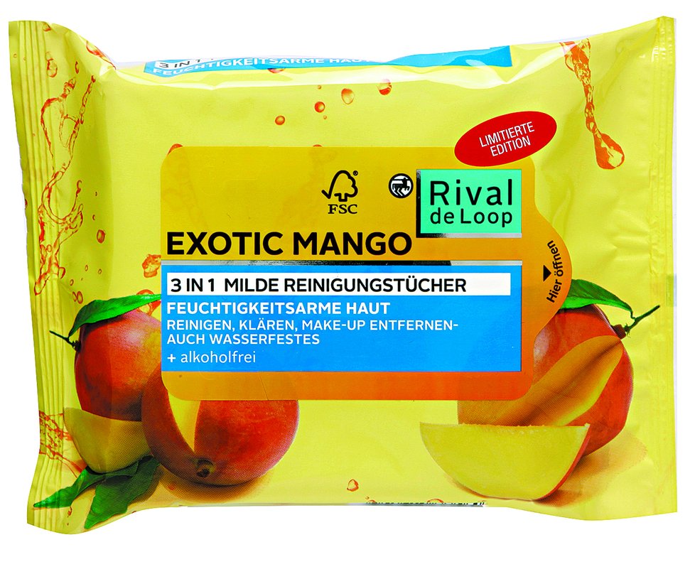 Rival de Loop, vlhčené ubrousky Exotic mango, 45 Kč, koupíte v síti drogerií Rossmann