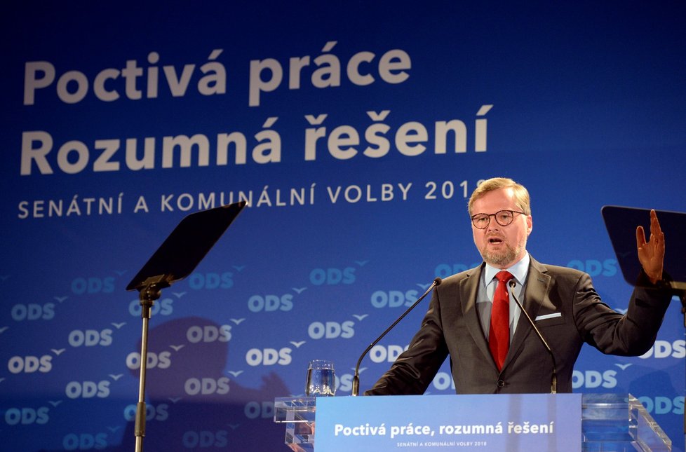 Předseda ODS Petr Fiala na programové konferenci 26. května v Líbeznicích u Prahy