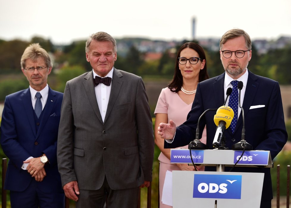 Start předvolební kampaně ODS: Vystrčil, Svoboda, Udženija a Fiala (10. 9. 2018)