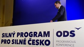 Předseda ODS Petr Fiala na programové konferenci strany 22. dubna v Praze