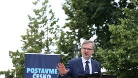 Předseda ODS Petr Fiala při zahájení kampaně pro krajské volby