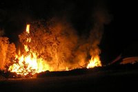 Požár polí a lesa na Krumlovsku zničil 27 ha
