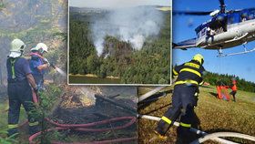 Ve Skřipově na Opavsku hořel les, škoda je za tři miliony. Z nedalekého tábora museli evakuovat 40 dětí.