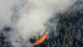 Letadlo hasí oheň poblíž kalifornského Santa Cruz