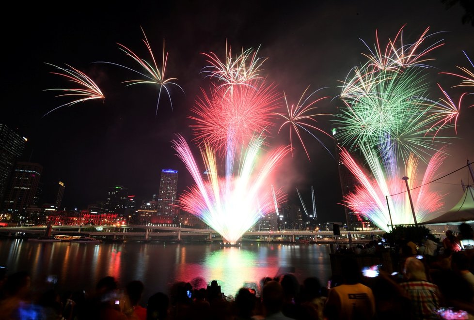 Novoroční oslavy v australském Brisbane (31. 12. 2019)