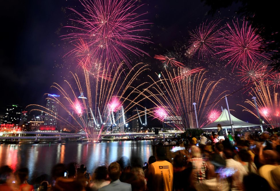 Novoroční oslavy v australském Brisbane (31. 12. 2019)